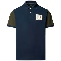 Hackett London per uomo. HM5600225 Polo Multi marino (S), Casual, Cotone, Manica corta, Navy