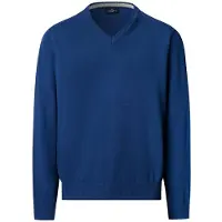 Hackett London per uomo. HM7000245 Maglia in misto lana merino blu medio Cash Mix (XL), Casual, Classico, Manica lunga