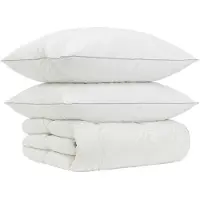 Syfax Set di piumoni in piume d’oca al 90% FULDA 3 pz 200 x 220 cm