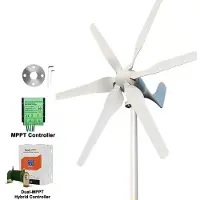 StarTech.com Generatore eolico da 3000W - Modello SP-3000, asse orizzontale - Sistema isolato a 12V - 6 pale - Regolatore di carica duale MPPT - Alimentazione elettrica per la casa