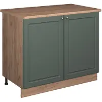Vicco Mobile lavello cucina Fame-Line Verde-oro rustico/Rovere dorato 100 cm, PL Rovere, Model 61966