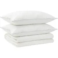 Syfax Set di piumone e cuscini 3 pz 240x260 cm Estate 140 GSM Lana