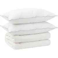 Syfax Set di piumone e cuscini 3 pz 240x260 cm Inverno 450 GSM Lana