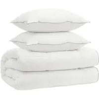 Syfax Set di piumone e cuscini 3 pz 140x220 cm 4 stagioni 200+300 GSM