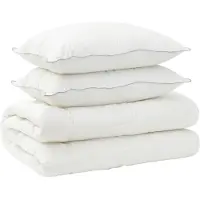Syfax Set di piumone e cuscini 3 pz 220x260 cm Inverno 450 GSM Lana