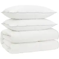 Syfax Set di piumoni in piume d’oca al 90% FULDA 3 pz 220 x 260 cm