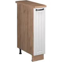 Vicco Armadio cucina dispensa alto Fame-Line Bianco rustico/Rovere dorato 20 cm, PL Rovere, Model 62139