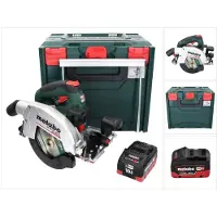 Metabo Sega circolare a batteria KS 18 LTX 66 BL 18 V 165 mm + 1x batteria da 10,0 Ah + metaBOX - senza caricabatterie