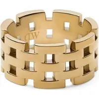 Daniel Wellington Anello In Acciaio Placcato Oro 5-Link Dw0040100 Circuito 62 Mm — Anello