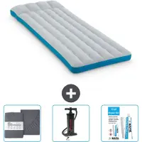 Intex Materassino da campeggio - letto alla francese - 72 x 189 x 20 cm - blu - incluso lenzuolo di ricambio - pompa e kit di riparazione