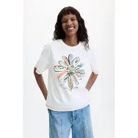Desigual Maglietta colori misti / bianco