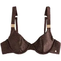Mint Velvet Top per bikini marrone scuro / oro
