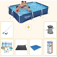 Bestway Steel Pro, piscina rettangolare - 300x201x66 cm - 7 pezzi - Modello S22078