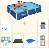 Bestway Steel Pro, piscina rettangolare - 300x201x66 cm - 7 pezzi - Modello S22078