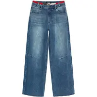 Desigual , pantaloni balloon in denim, Donna, Cotone, Blu, 42