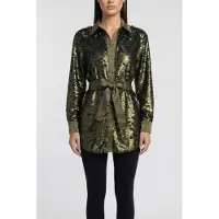 Guess Marciano By Kaia Shacket Army Olive Sequins Taglia: S | Magliette intime Outlet | Donna | Verde