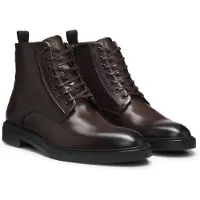 BOSS per uomo. 50573364 Stivaletti in pelle Calev marrone (45), Basso, Stringhe, Casual