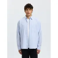 Selected Camicia A Maniche Lunghe Uomini Blu XXL
