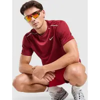 Nike Dri-Fit UV Miler S/S Maglia da corsa Uomo (XL, rosso)