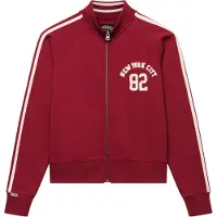 Superdry per donna. W2012714A Felpa bordeaux con applicazioni sportive (M), Casual, Cotone