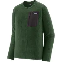 Patagonia R1 Air Crew Pullover in pile Uomo (M, verde)