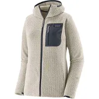 Patagonia - Pile leggera e traspirante con cerniera - W's R1 Air Full-Zip Hoody Birch White in Poliestere Riciclato - Taglia L - Beige