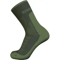 Icebreaker Merino Hike+ Heavy Crew Calze da trekking Uomo (44,5-46,5, olivia)
