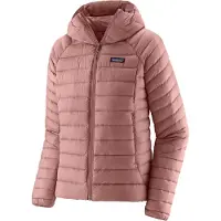 Patagonia - Piumino in piuma naturale - W's Down Sweater Hoody Moonrise Taupe per Donne in Nylon - Taglia L - Viola