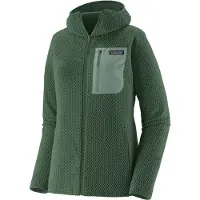 Patagonia - Pile leggero e traspirante con cerniera - W's R1 Air Full-Zip Hoody Canopy Green in Poliestere Riciclato - Taglia L - Verde