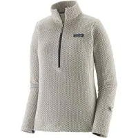 Patagonia - Polar con cerniera, effetto goffrato e asciugatura rapida - W's R1 Air Zip Neck Birch White per Donne in Poliestere Riciclato - Taglia L - Beige