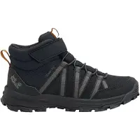 Jack Wolfskin Kid's Wild Hike Texapore Mid VC Scarpe da trekking Bambini (28, nero/grigio)