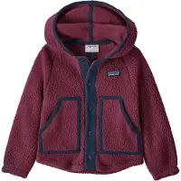 Patagonia - Felpa con cappuccio in Polartec - Baby Retro Pile Jkt Berry Fig - Taglia Bambino 3a - Viola