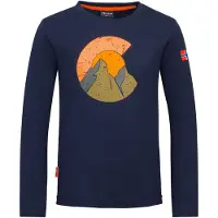 TROLLKIDS Kid's Halsafjord Longsleeve Maglia a manica lunga Bambini (116, blu)