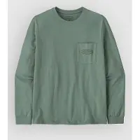 Patagonia L/S MW '95 Oval Logo Pocket Tee Maglia a manica lunga Uomo (L, verde)