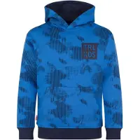 TROLLKIDS Kid's Lifjell Sweater Felpa con cappuccio Bambini (116, blu)