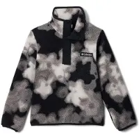 Columbia Kid's Helvetia II Printed Half Snap Fleece Pullover in pile Bambini (14-16 Years, grigio)