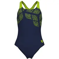 Arena Girl's Kikko Swimsuit Swim Pro Back Costume intero Bambini (164, blu)