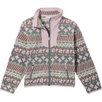 Columbia Kid's Sequoia Grove Printed Full Zip Fleece Giacca in pile Bambini (XS, grigio)