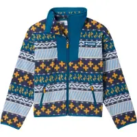 Columbia Kid's Sequoia Grove Printed Full Zip Fleece Giacca in pile Bambini (L, blu)