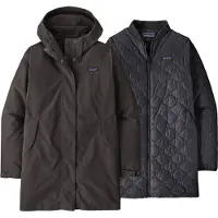 Patagonia - Parka 3 in 1 isolante e impermeabile - W's Heyes Peak 3-in-1 Parka Black per Donne in Nylon - Taglia XS - Nero