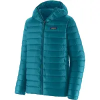 Patagonia - Piumino in piuma naturale - M's Down Sweater Hoody Glacial Blue per Uomo in Nylon - Taglia L