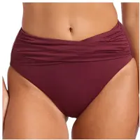 Seafolly Women's Collective High Waist Wrap Front Pant Parte inferiore bikini Donna (36, rosso)