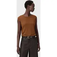 AllSaints West Shimmer Tank Rust Brown Taglia: XS | Maglie Sportivi Outlet | Donna | Marrone
