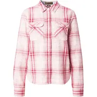 Superdry per donna. W4010596A Camicia Lumberjack Check Flannel rosa (XS), Casual, Cotone, Manica lunga