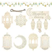 OEM Decorazioni in legno per pareti e pavimenti in stile islamico, 7 pezzi, decorazioni in legno, Ramadan Eid Mubarak