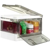 OEM Scatole organizer impilabili da 14 litri, trasparenti, grigie, bianche, con rotelle