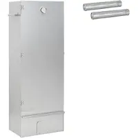vidaXL Forno per affumicatura, 3 pezzi, 44,5 x 29 x 110 cm, acciaio zincato, argento