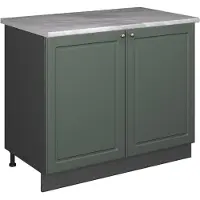 Vicco Mobile lavello cucina Fame-Line Verde-oro rustico/Antracite 100 cm, PL Marmo, Model 61940