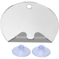 Gistuch Specchio da bagno antiappannamento, forma rotonda, ideale per l'uso in bagno, per la rasatura, da appendere alla parete, dotato di ventosa