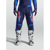 Alpinestars Pantaloni Racer Hunt 2027 Strong Blue Deep Blue Fire Red, Taglia: 34
